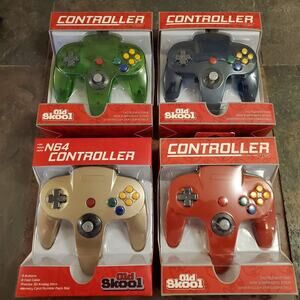 4 N64 Controllers - 4 Colors Bundle (NEW) - Nintendo64 - Old Skool